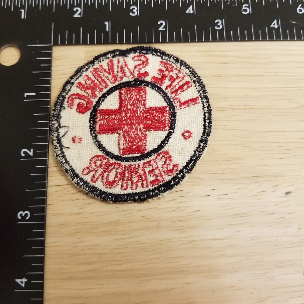 Vintage Red Cross Life Saving Senior Round Patch