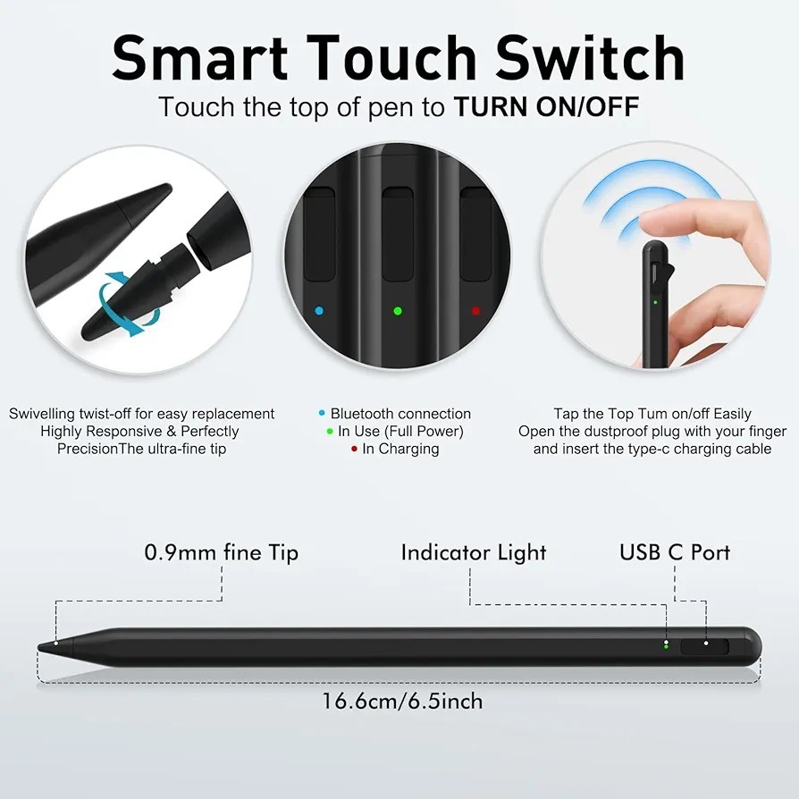 Uogic Black Active Stylus only for Ipad