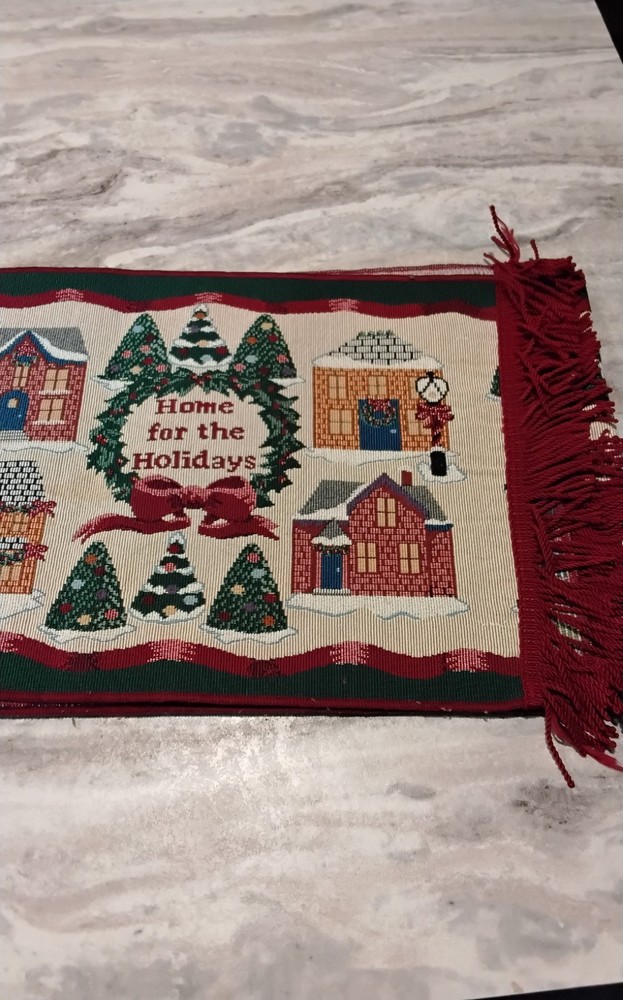 Cute Christmas Themed Tablerunner 87" Long (Preowned) Please see Description!!!