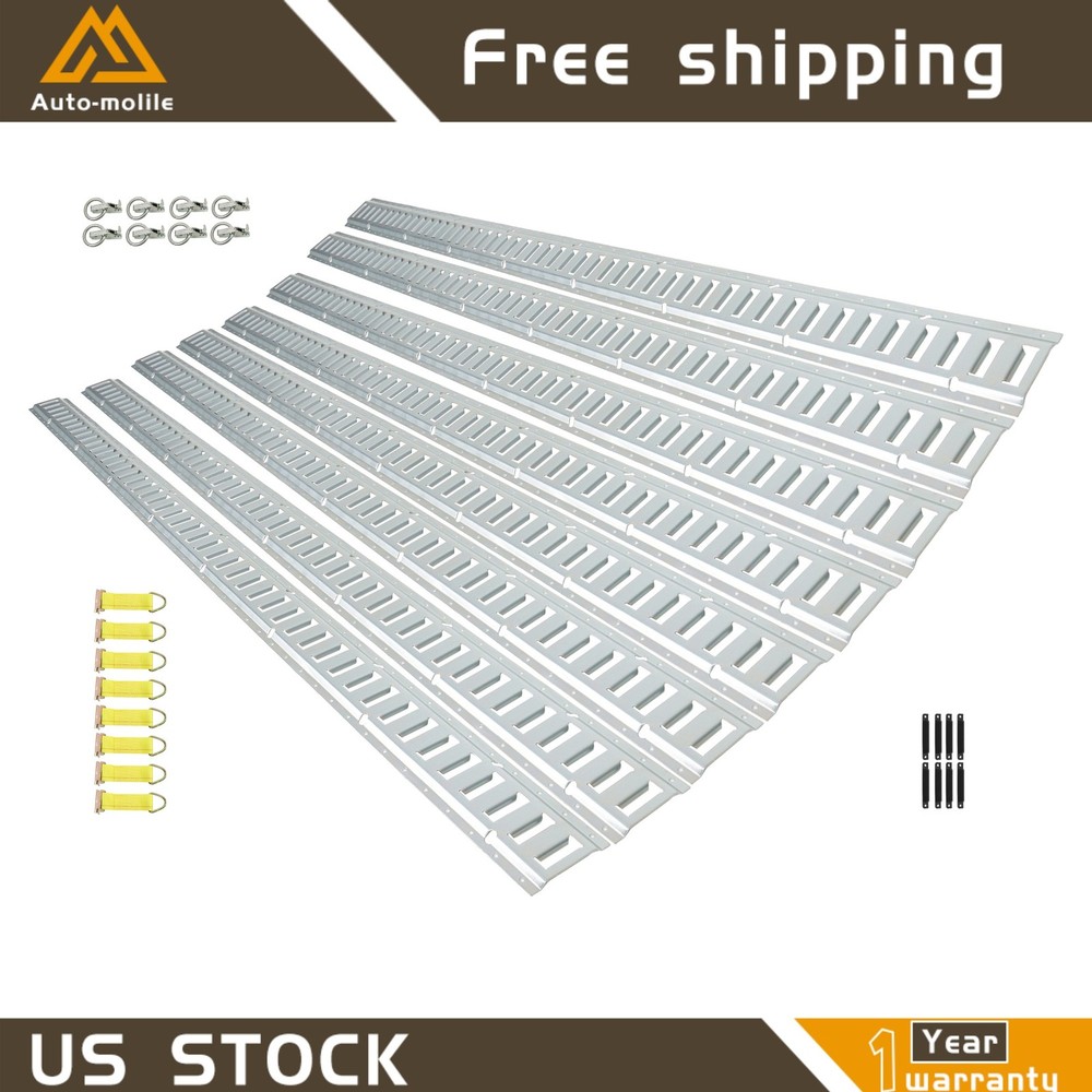 Durable 32 Pack 8' E Track Tie Down Rail Syste Portable Multi Purpose Galvanized