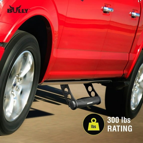 Single Side Step Black Anodized Aluminum Bracket 3" Stainless Steel Adjustable