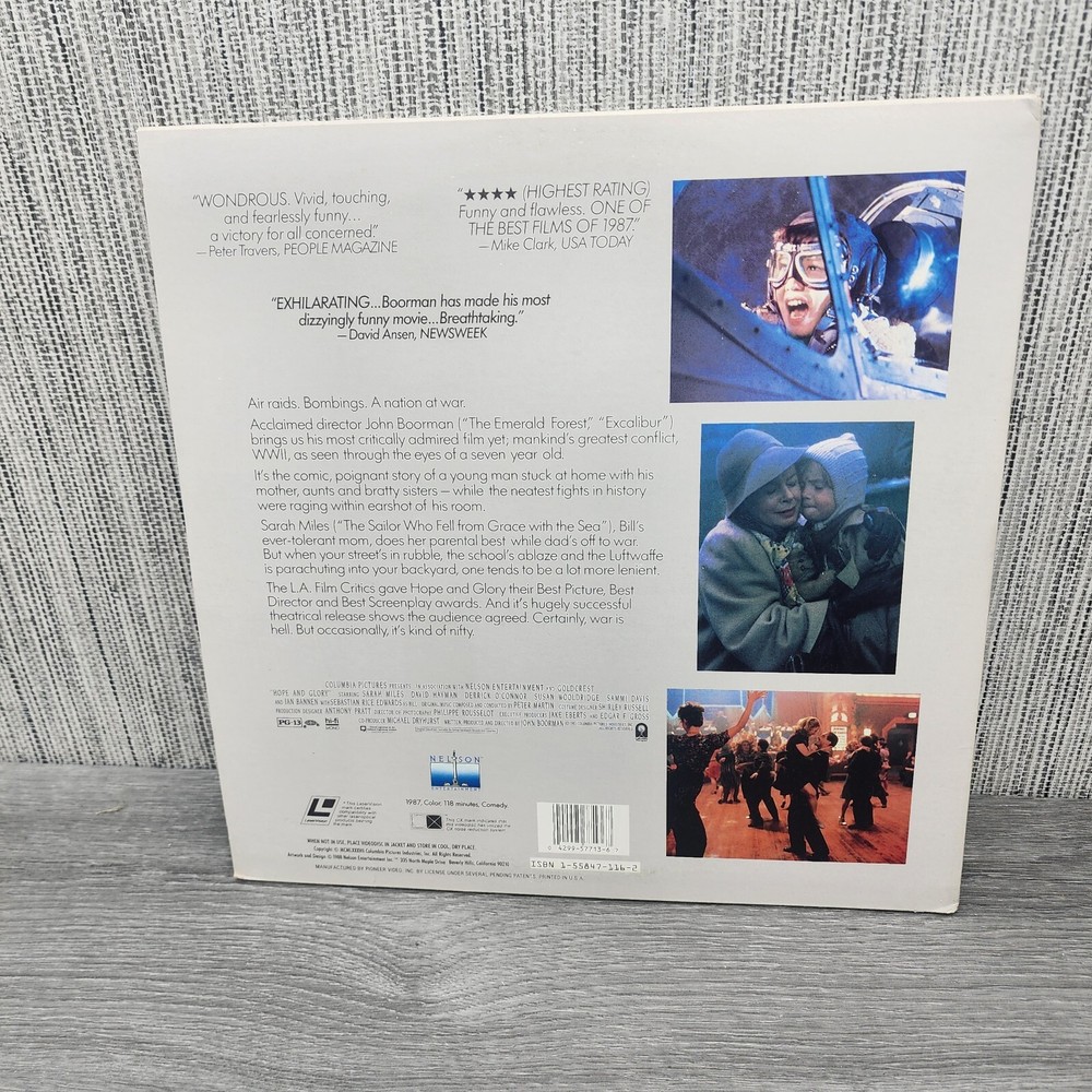 HOPE AND GLORY - Laserdisc JOHN BOORMAN RARE