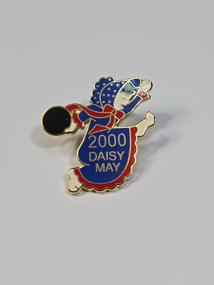 Daisy Mae 2000 Bowling Lapel Pin Blue Skirt
