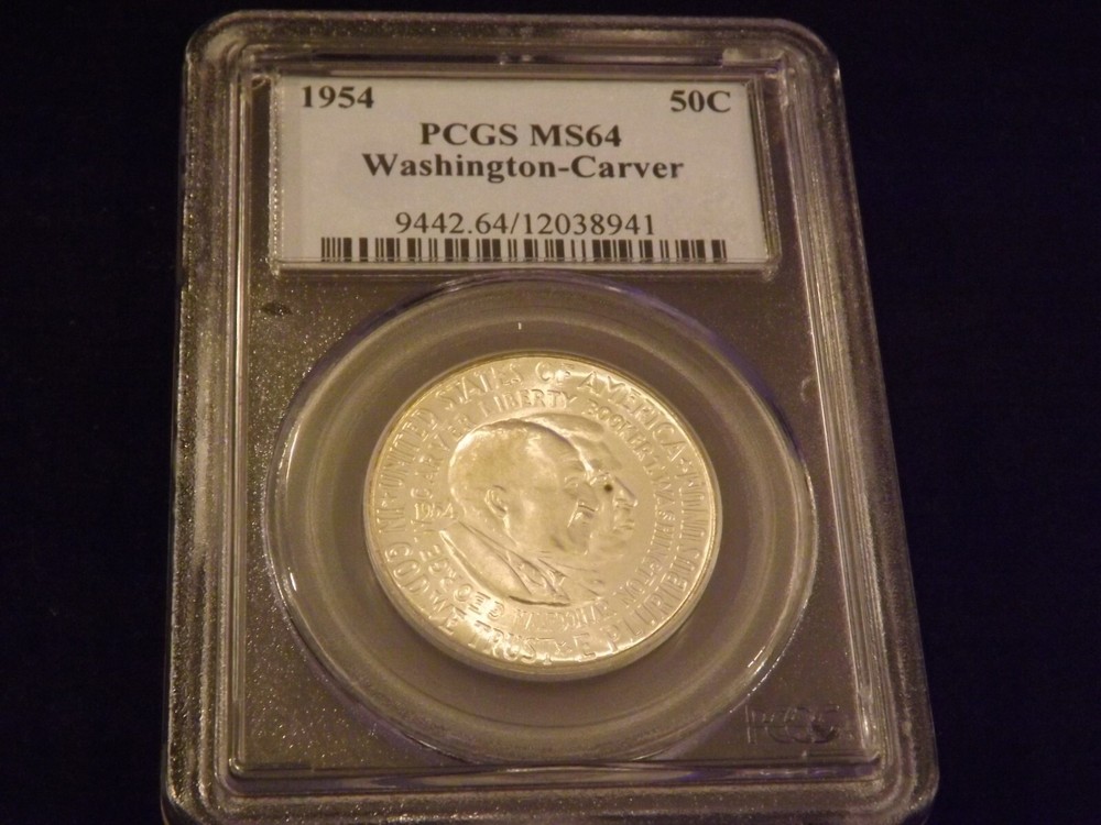 1954   50 C         Washington Carver       PCGS   MS 64