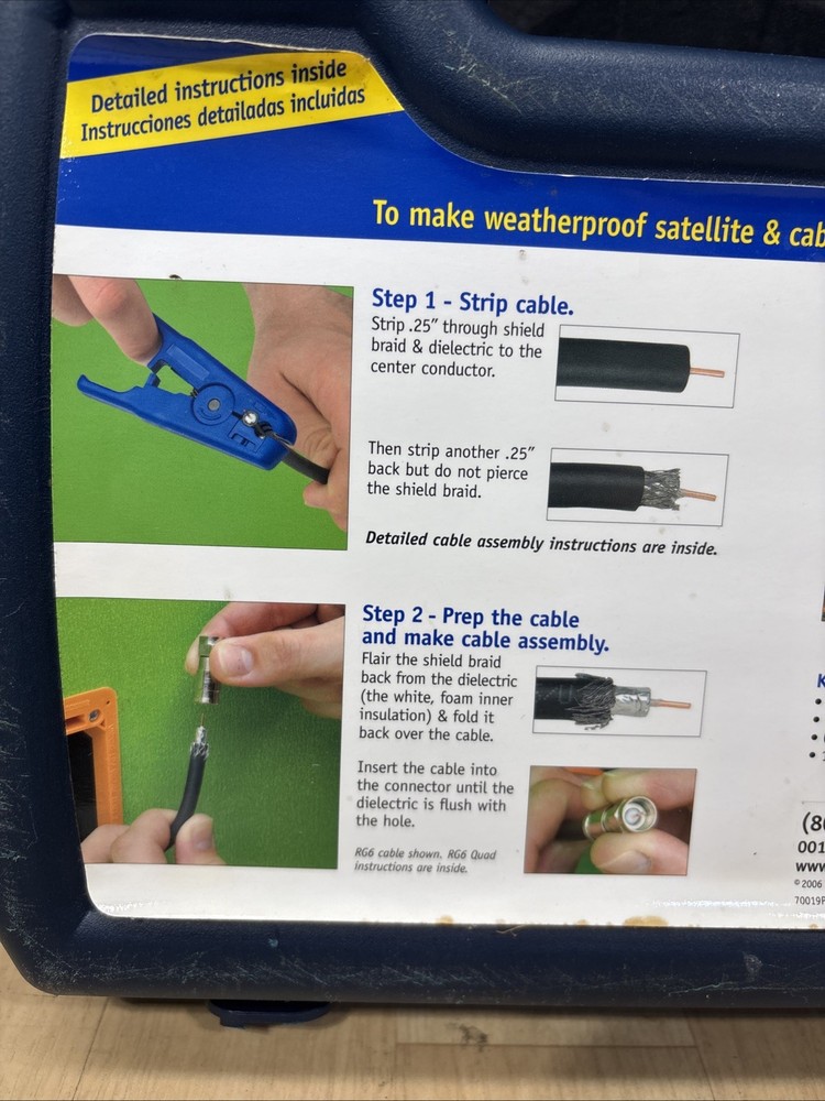 DataShark Digital Cable and Satellite Tool Kit; 3 Tools, Connectors, Case Unused