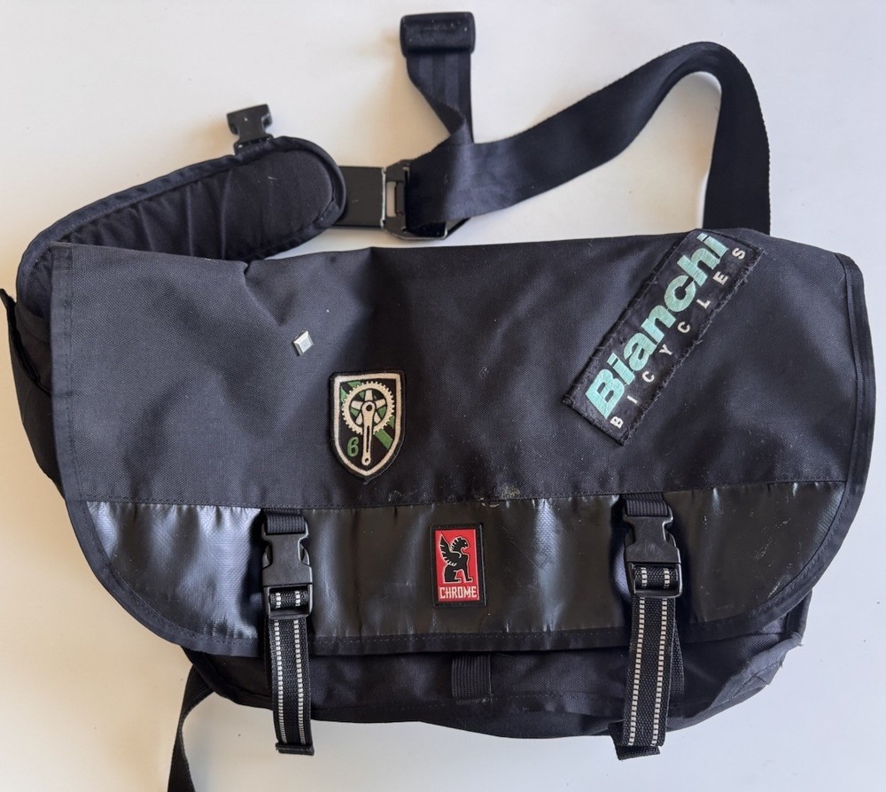 CHROME Black Messenger Crossbody Bag