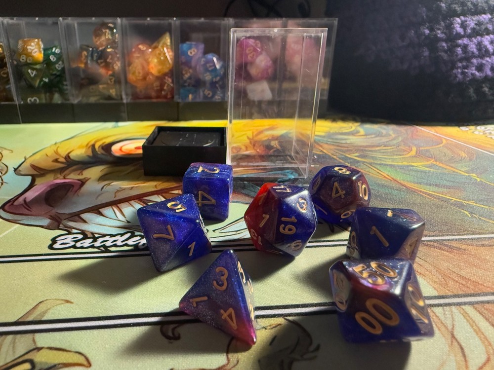 7 Piece Polyhedral Dice Set For Tabletop Gaming. (NEW), Includes Case!!! (D01)