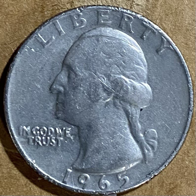 1965 Washington Quarter DDO Rim Error