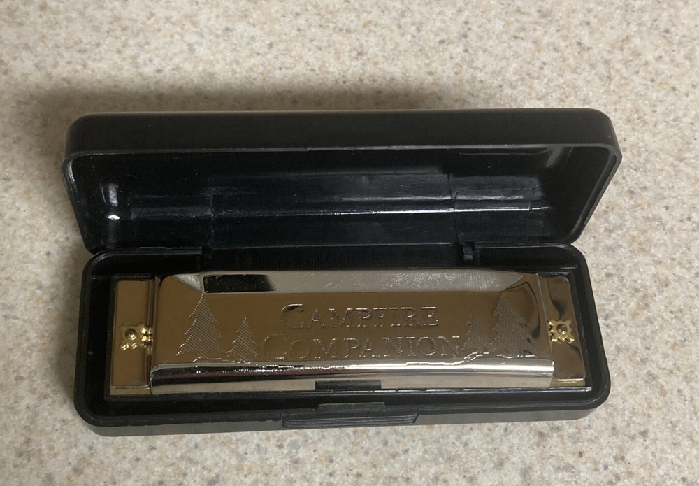 Pre-Owned Campfire Companion Harmonica w/ Case Working Condition 4”x 1” C Key