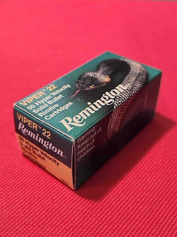 Vintage 1982 REMINGTON VIPER 22 Hyper Velocity EMPTY Ammo Box With Insert GR8 #1