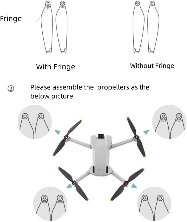 16 pcs Mini 3 propllers with scresws Quick Release Drone Blades Compatible...