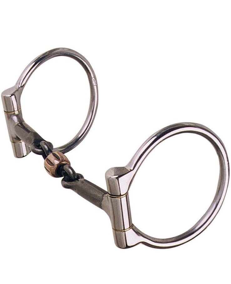 Reinsman 252 Dogbone Roller Snaffle D-ring Bit