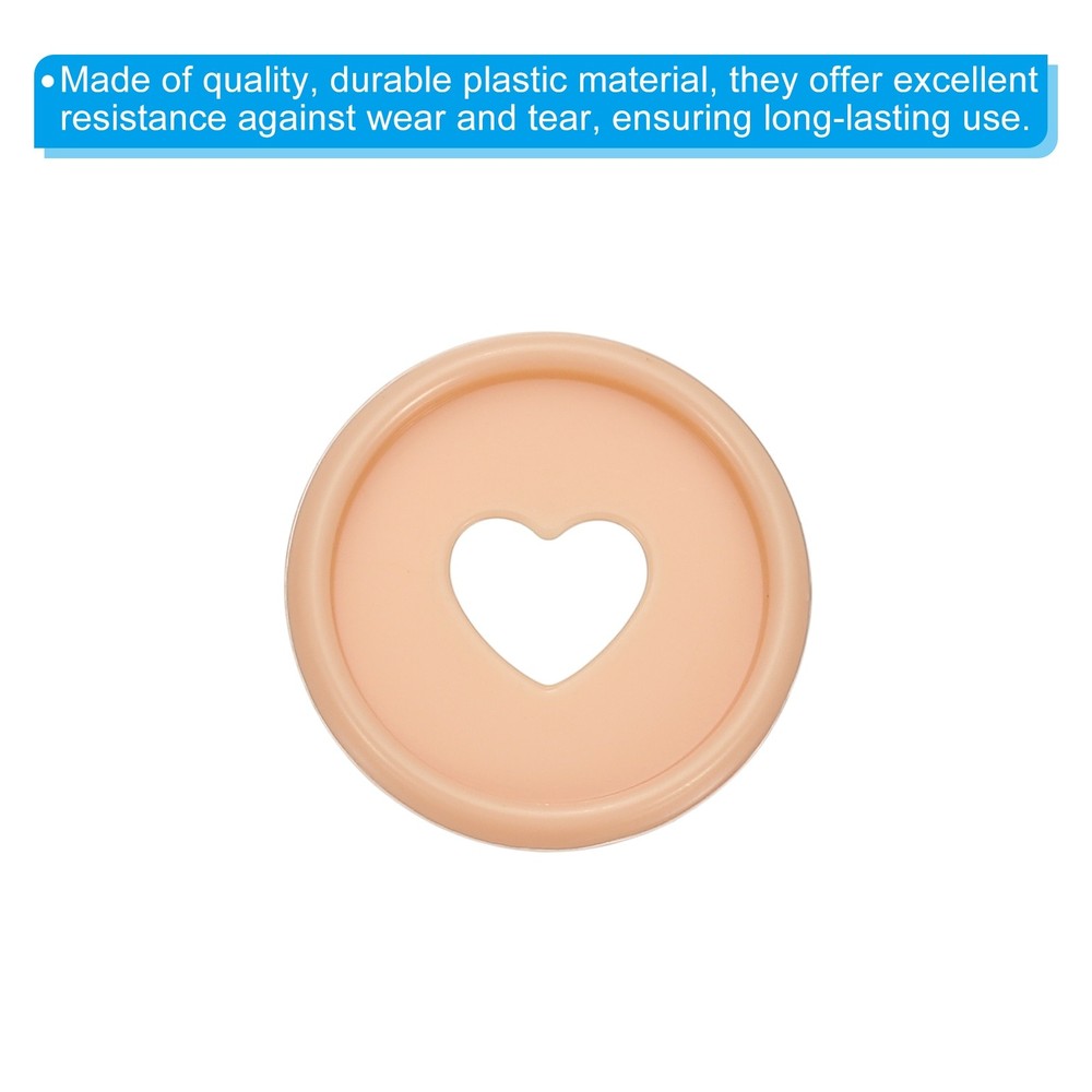 24mm Plastic Book Binding Discs, 22 Pack Expansion Discs Heart, Light Pink