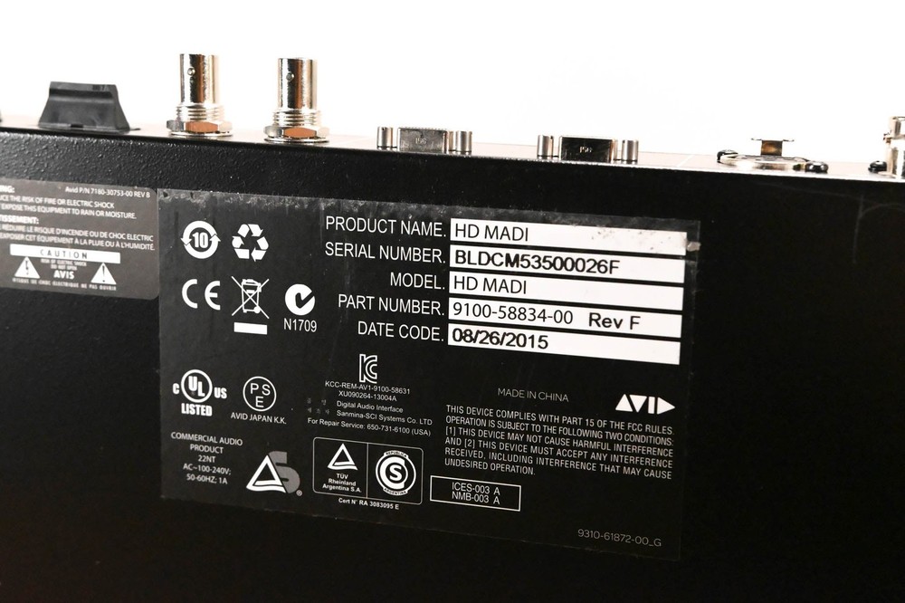 AVID HD MADI Interface for Pro Tools HD CG01ZUZ