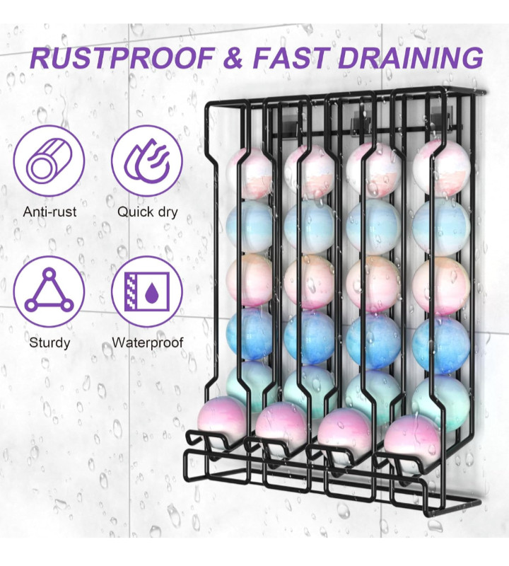 Bathroom Bath Bomb Organizer and Storage