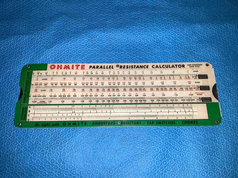 Vintage Ohmite Parallel Resistance Calculator