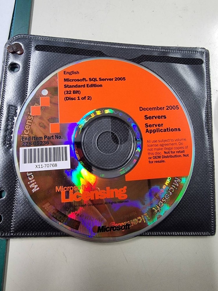 Microsoft SQL Server2005 Standard Edition (32bit)