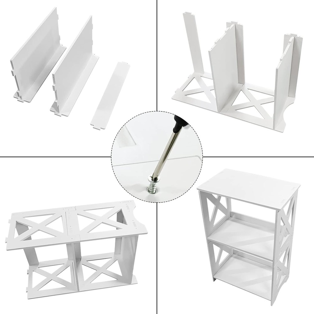 Lechay Small Side Table - White End for Spaces, Slim