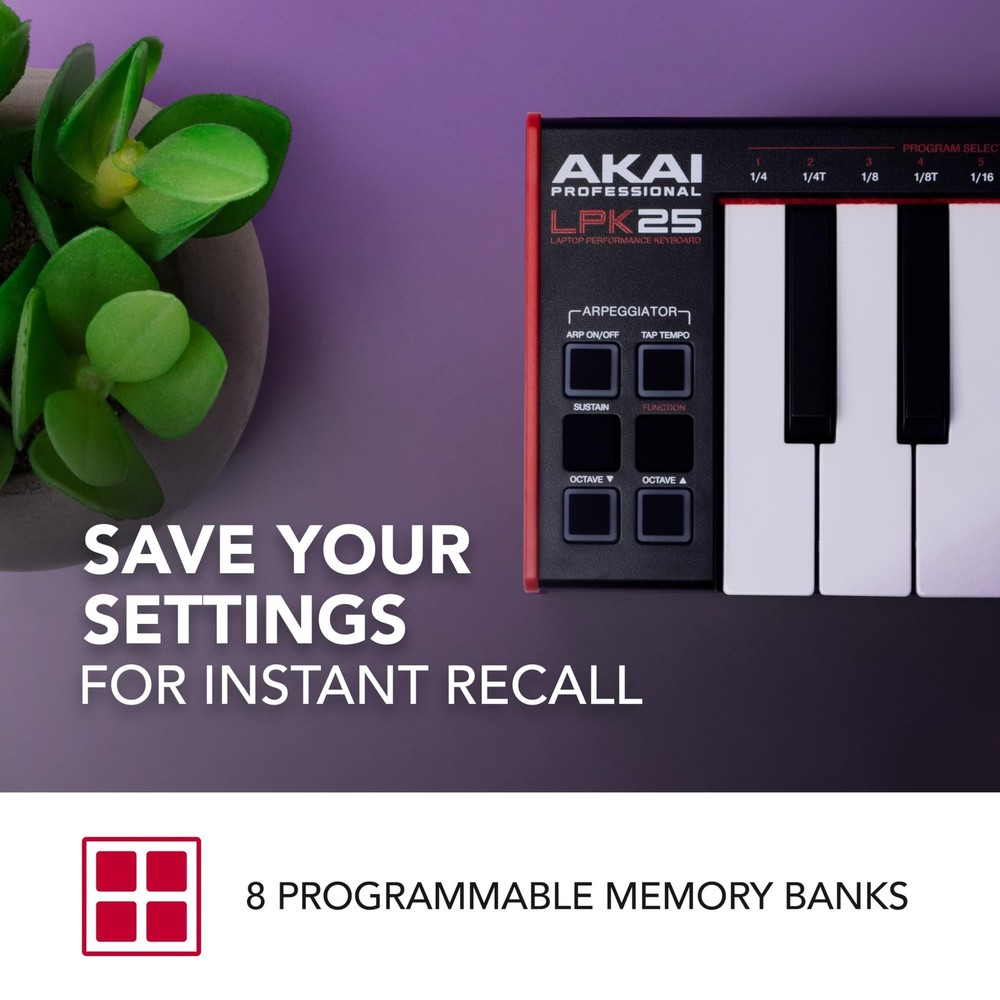 Akai Professional LPK25 - USB MIDI Keyboard Controller with 25 Responsive Synth
