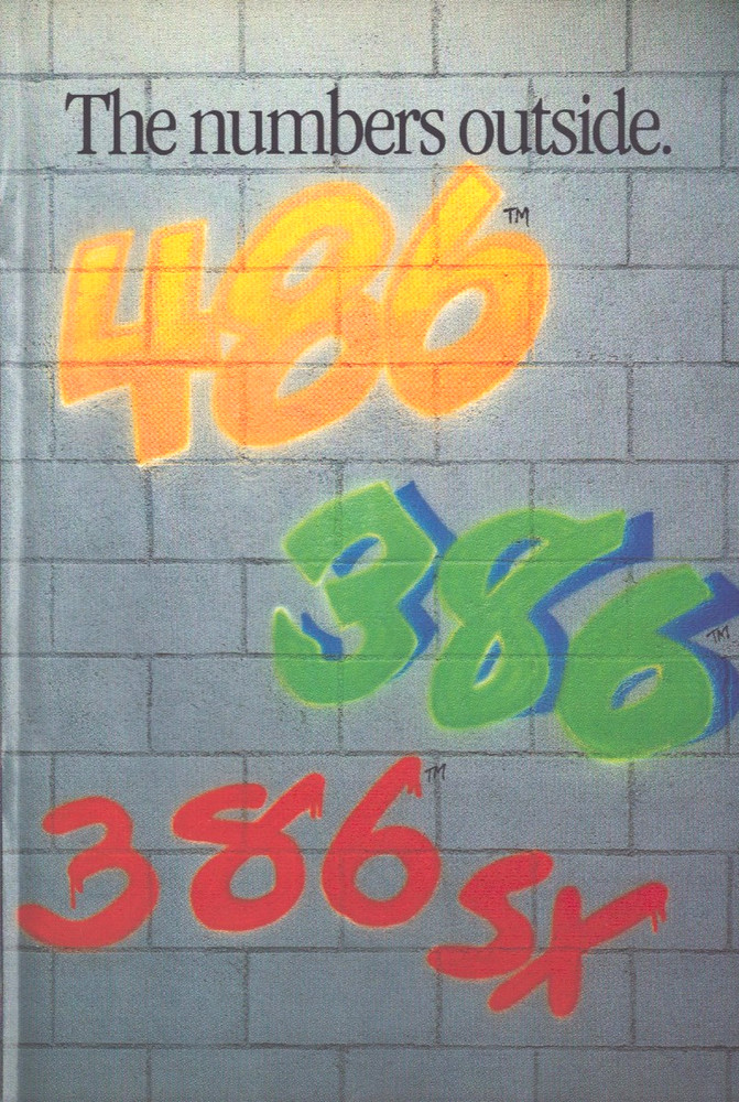 Intel The Computer Inside Tech Processor Groovy Font Vintage Print Ad 1990