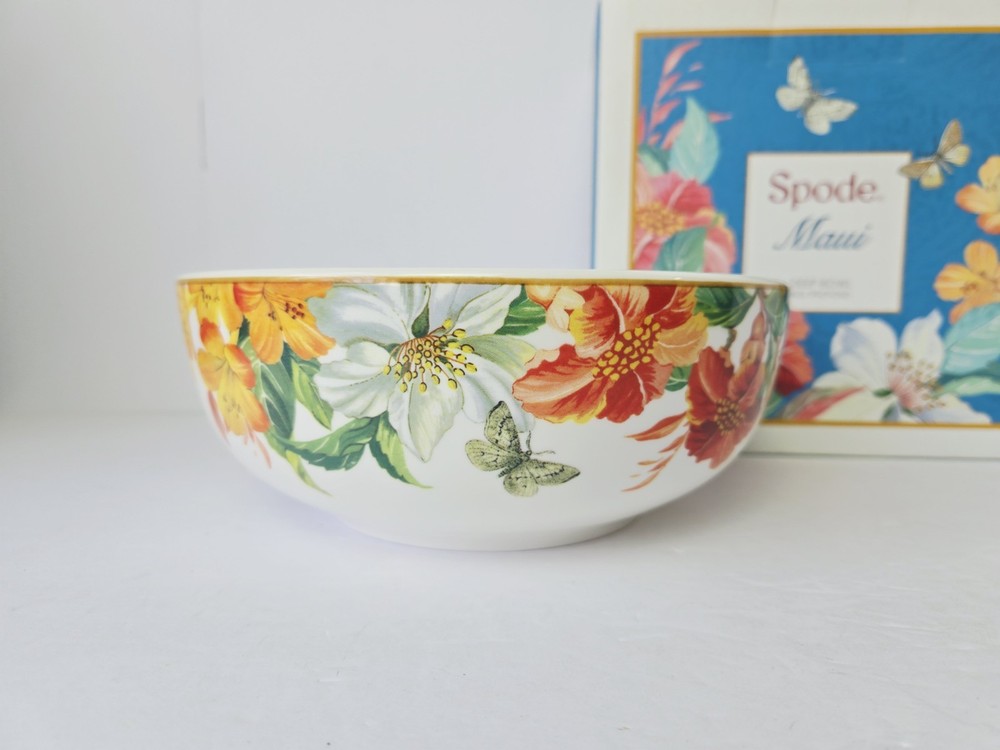 Spode Maui bowl tropical pattern New Deep Bowl