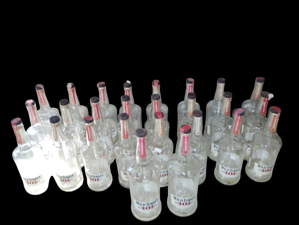 Wild Turkey 101 Empty With Corks And Labels. 750mL