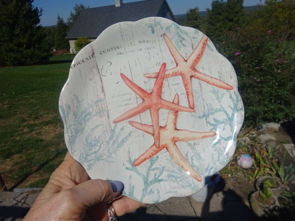 Cracker Barrel Susan Winget Starfish  8.25" Plate NWT