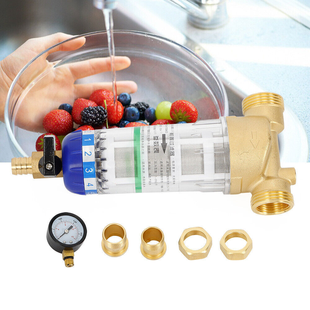 Purewater Whole House Water Pre Filter System Reusable Spin Down Sediment Filter