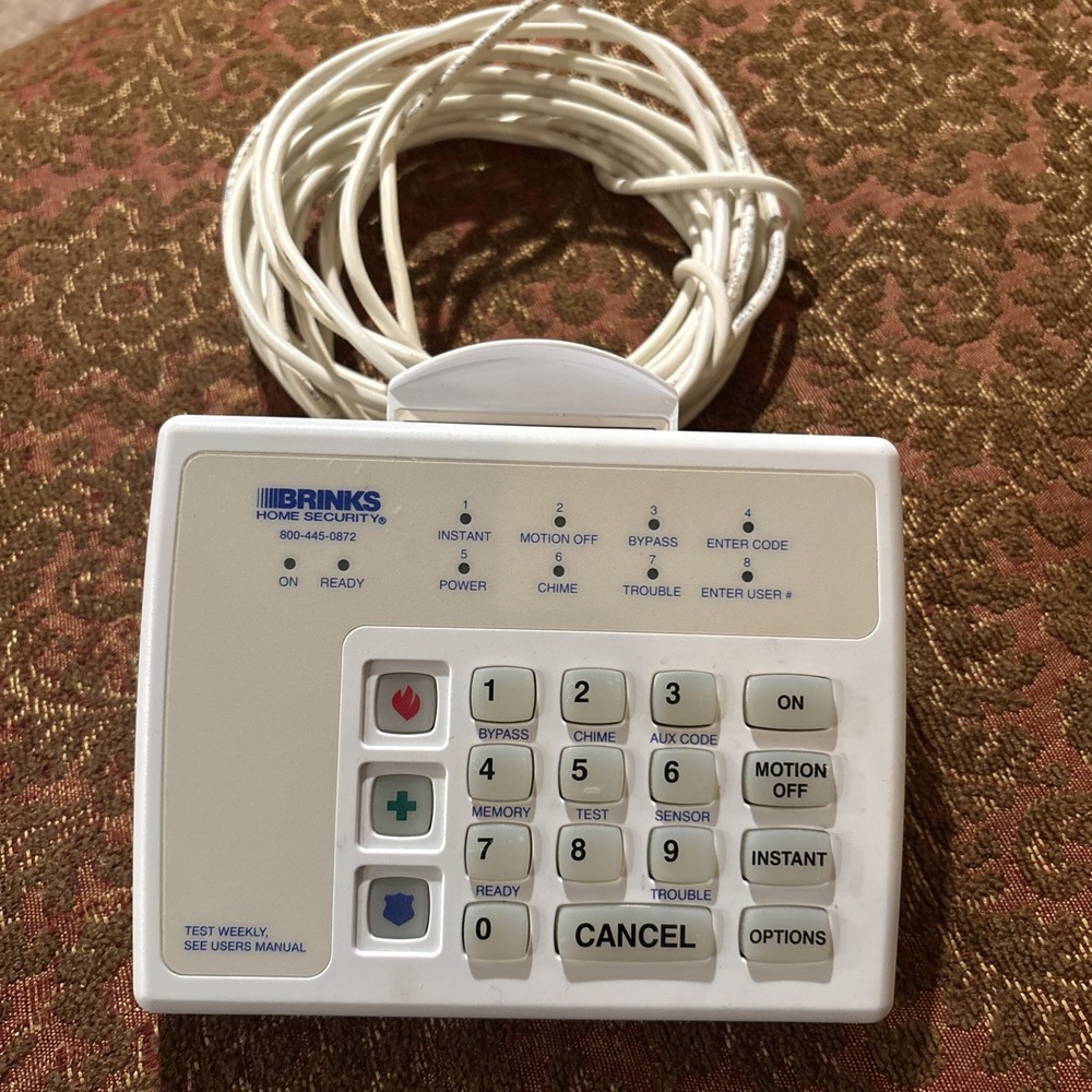 Brinks Alarm Keypad Home Security (#BHS-3102) Preowned