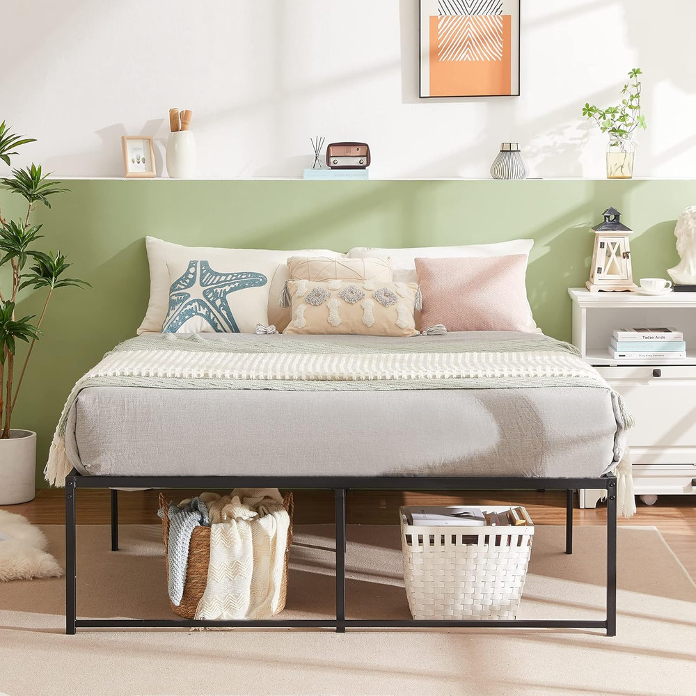 18" Metal Platform Bed Frame - Full Size, No Box Spring Needed