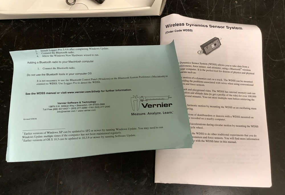 Vernier Wireless Sensor Dynamics System | WDSS