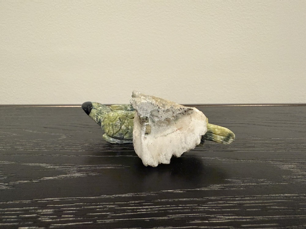 Hand Carved Gemstone Bird