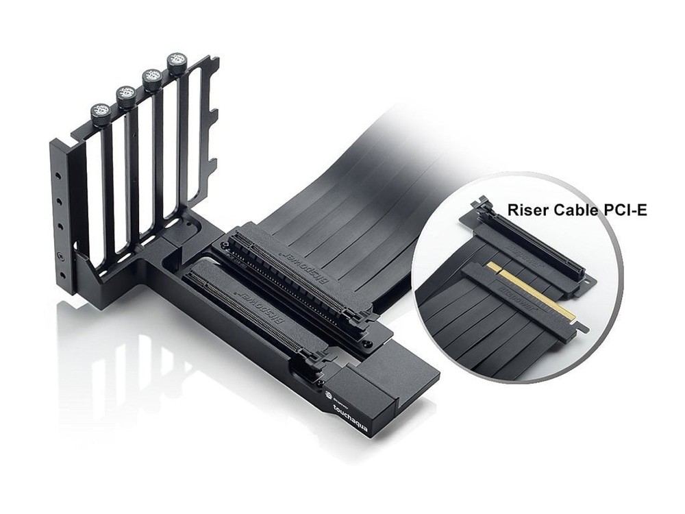 Bitspower Dual VGA Vertical Support - Model BPTA-VGDSAL-BK