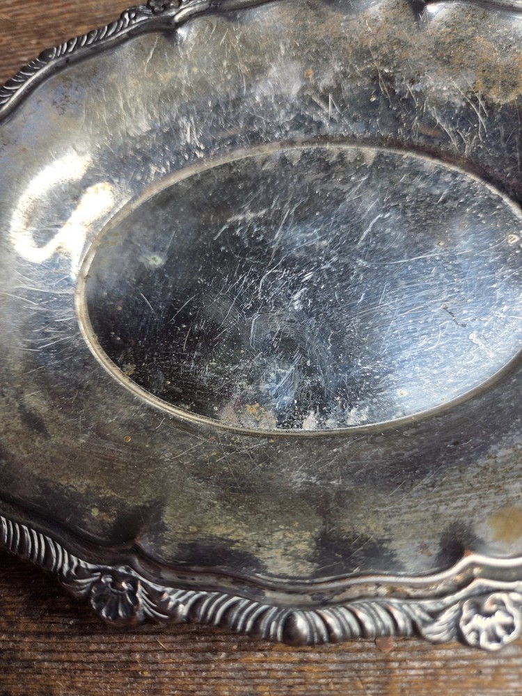 Vintage Sheridan Silver Plated Butter Dish