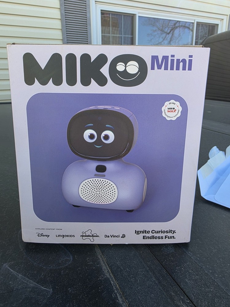 Miko Mini Interactive Robot Toy, Purple, 2024, Recommended Age 4-10