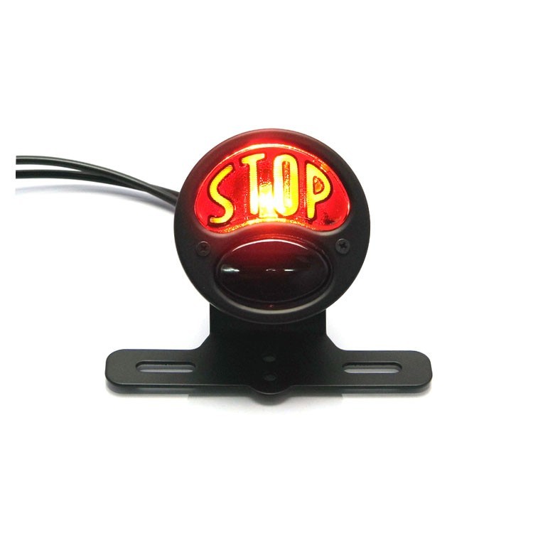 Motorcycle Tail Light Lamp Universal (Black)