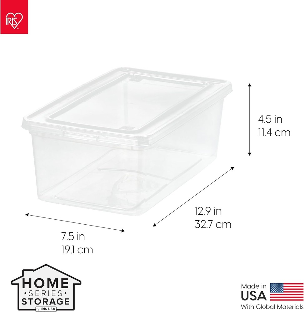 20-Piece Set of Lidded Storage Containers, 6-Quart Capacity,