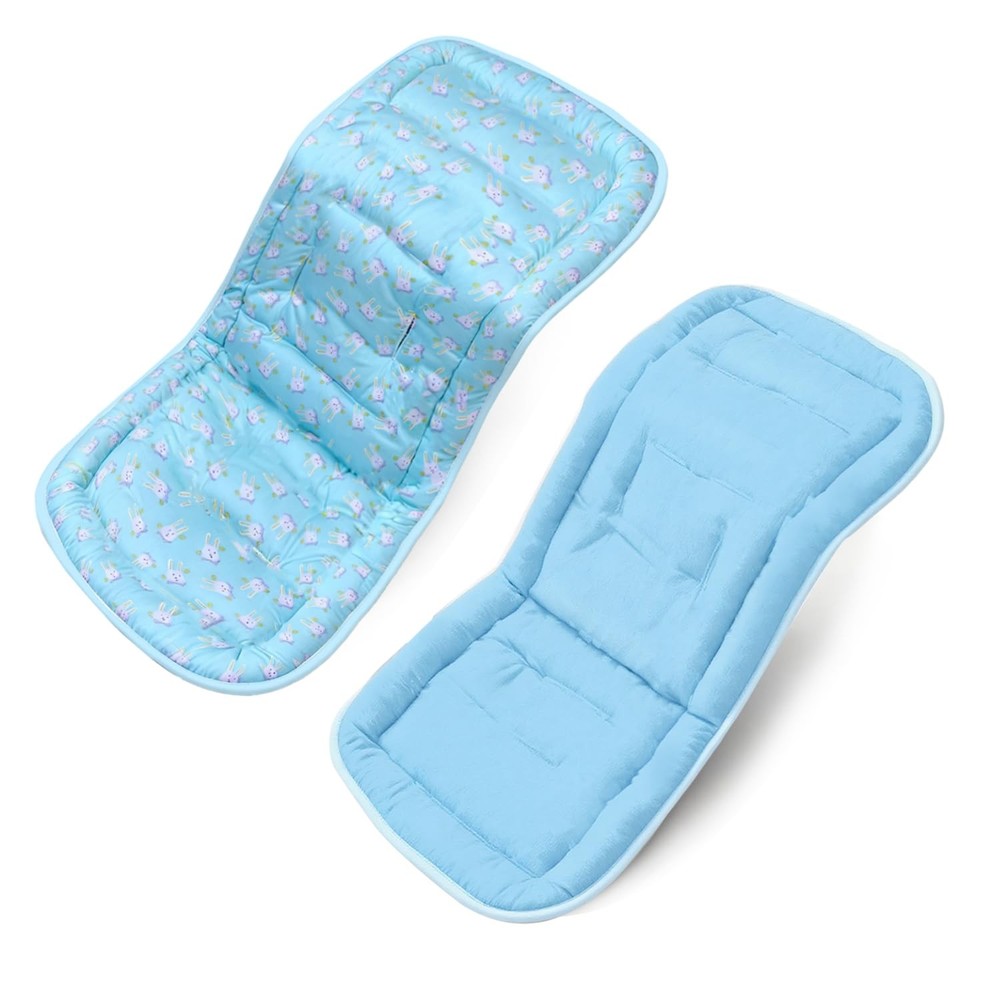 Baby Stroller Cushion, Seat Liners Universal Blue Rabbits