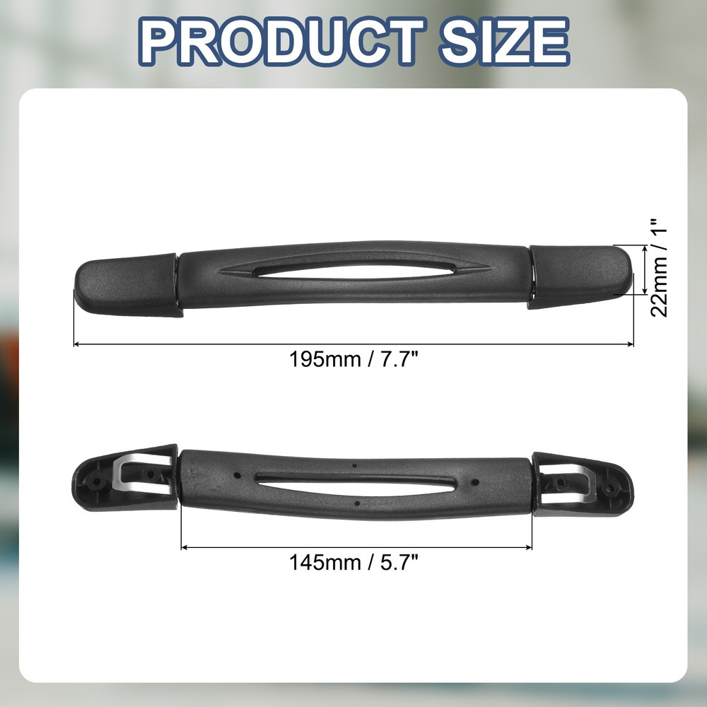 Luggage Handle 7.68" x 0.98" (L x W) Plastic Pull Handle Grip Replacement Black