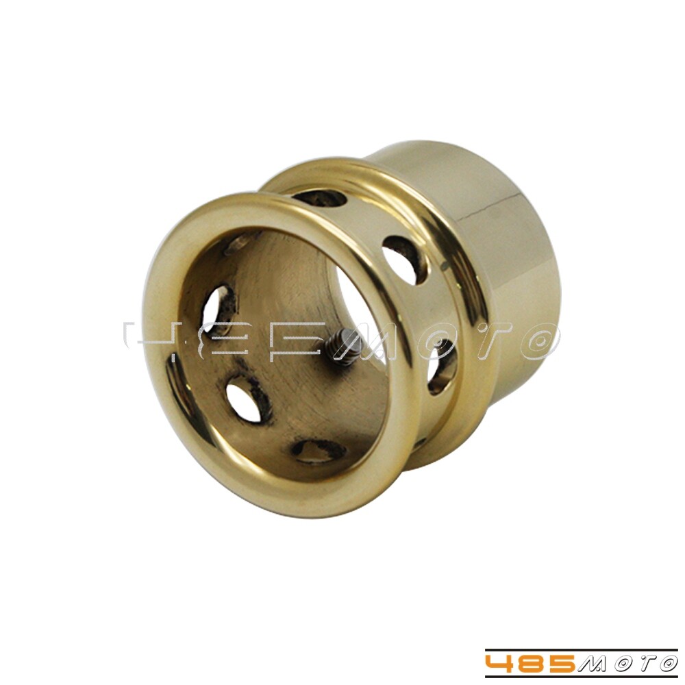 Motorcycle 2" Inch Brass Solid Drilled Exhaust Tips For Harley Chopper Bobber