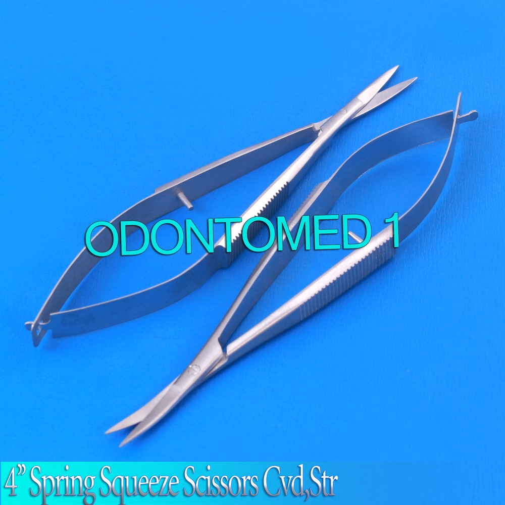 4" Spring Squeeze Scissors Curved & Straight Embroidery Beading