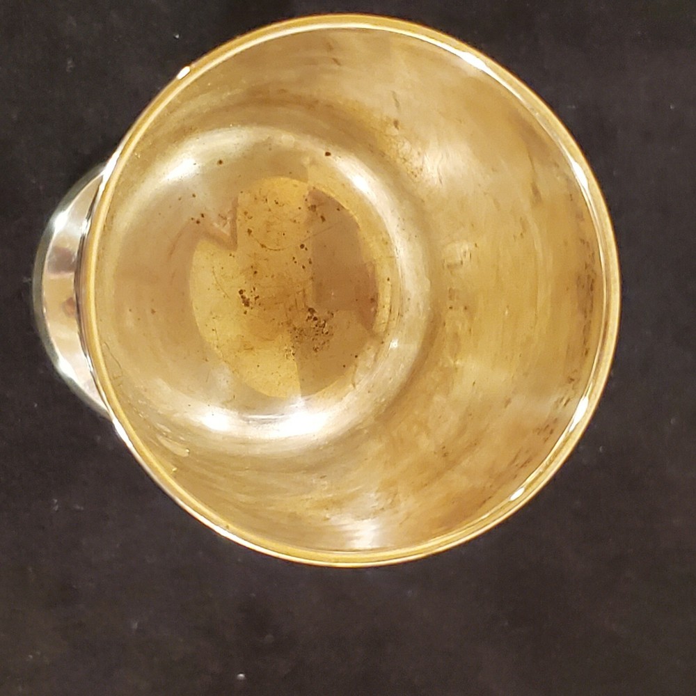 Silverplate Wine cup/goblet Etched design Drawer #16