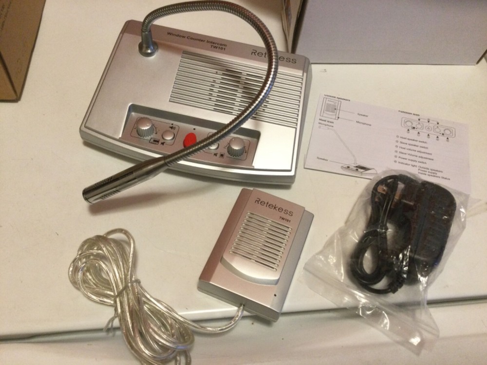 Restaurant, Store Window Speaker System Window Microphone w/Speaker Intercom