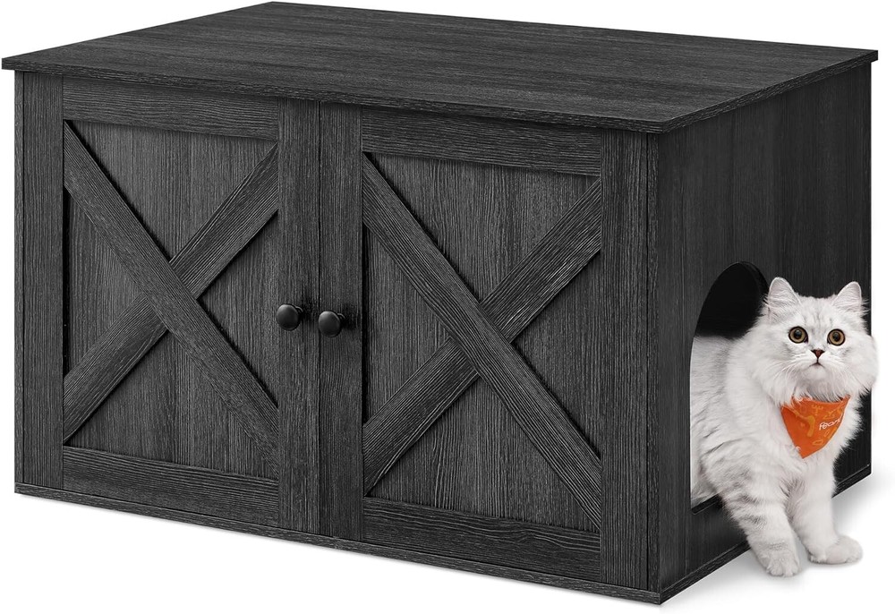 Elegant Multi-Functional Cat House & Litter Box Enclosure - Easy Assembly 20.9"