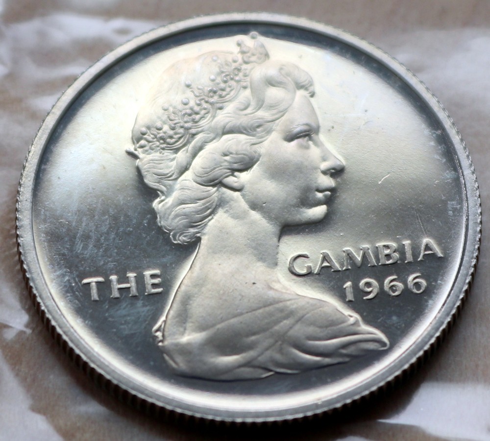 1966 Gambia 6 Pence Peanuts Proof