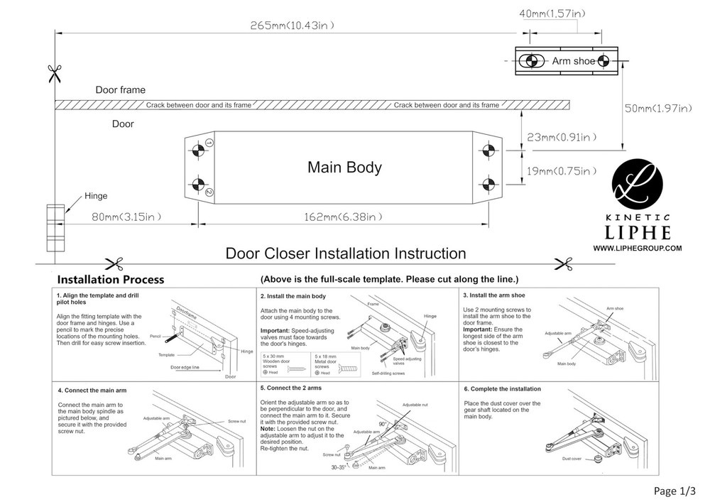 Automatic Door Closer - Hold Open Feature - Adjustable Hydraulic Heavy Duty D...
