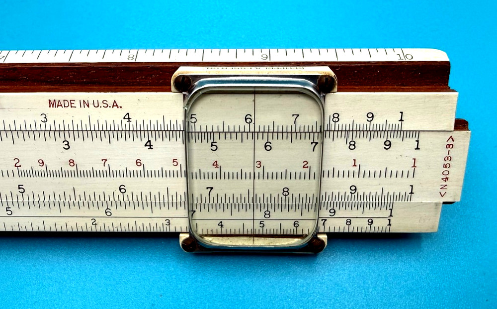 K&E N4053-3 Polyphase Slide Rule, Black Case, Original Box