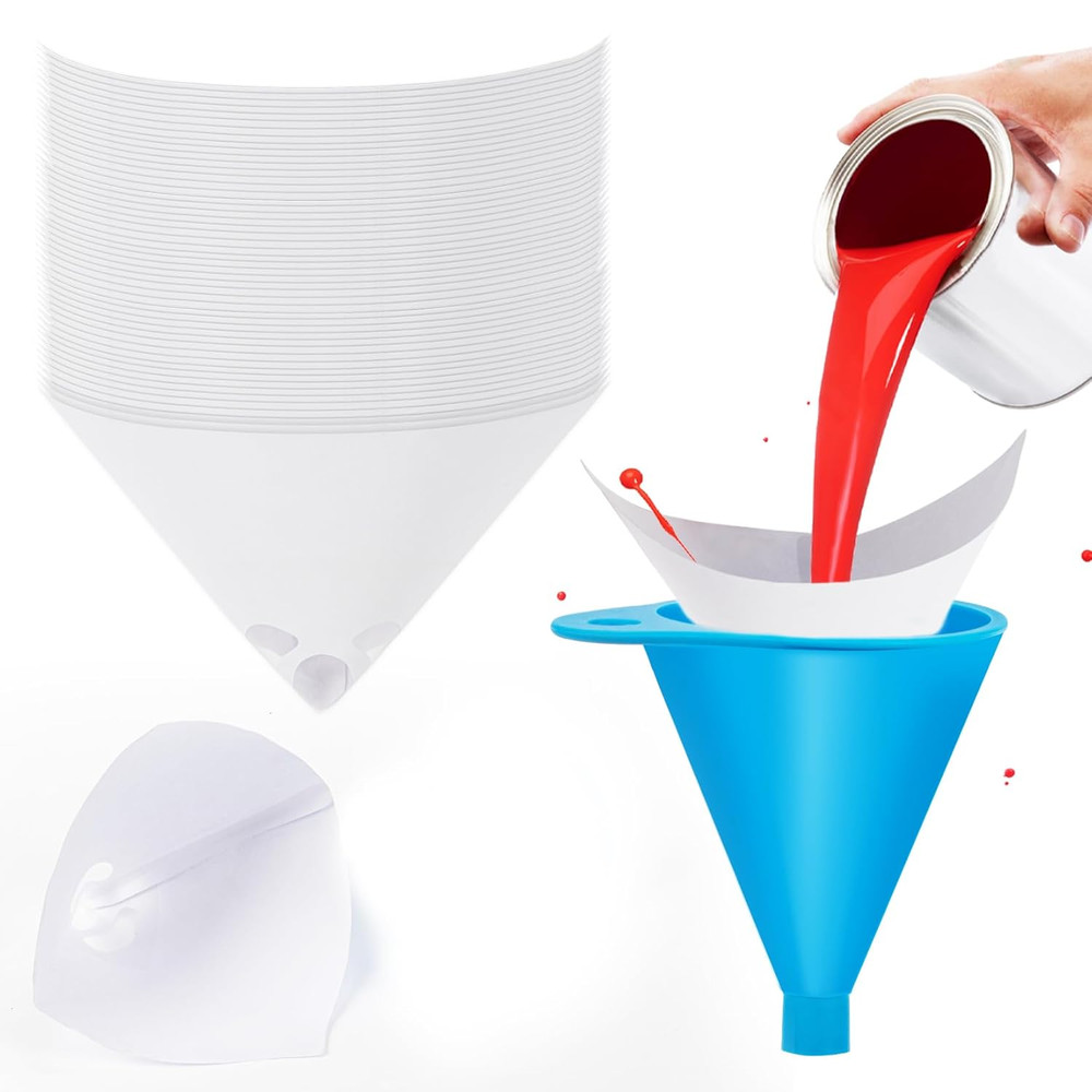 75 Paint Strainers Paper Cone - Paint Mixing Cup Strainer Fine Mesh Filters Funn