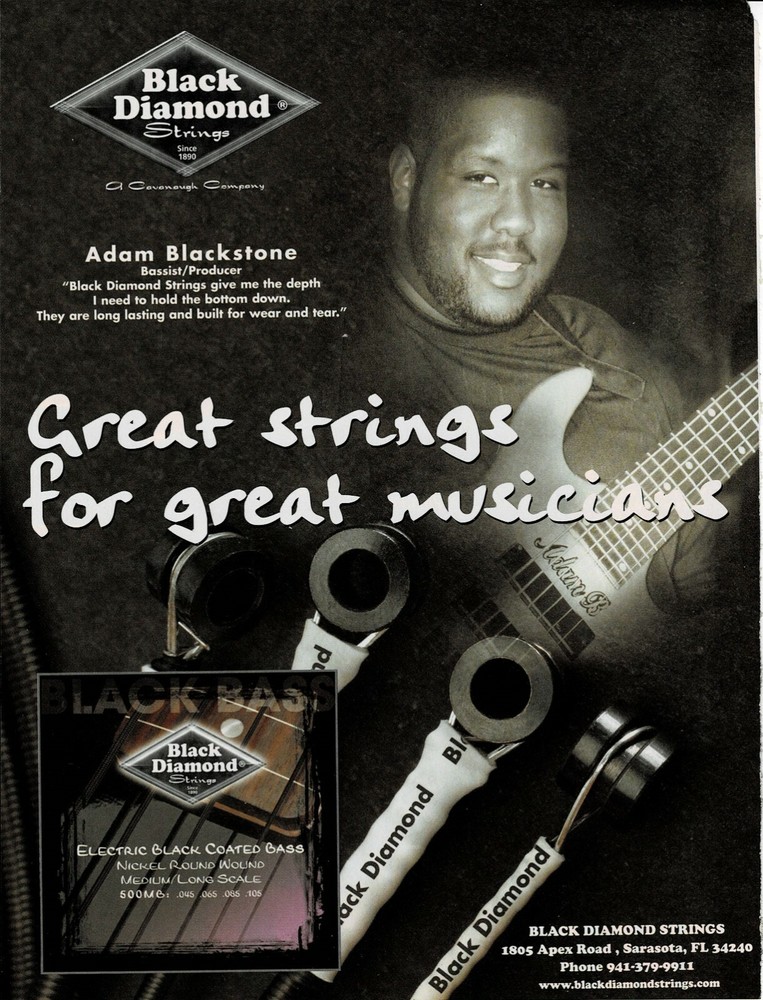 Black Diamond Strings - ADAM BLACKSTONE - 2005 Print Advertisement