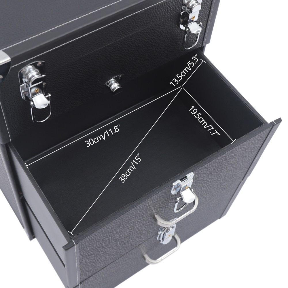 Professional Rolling Makeup Train Case Cosmetic Trolley Makeup Storage Organizer